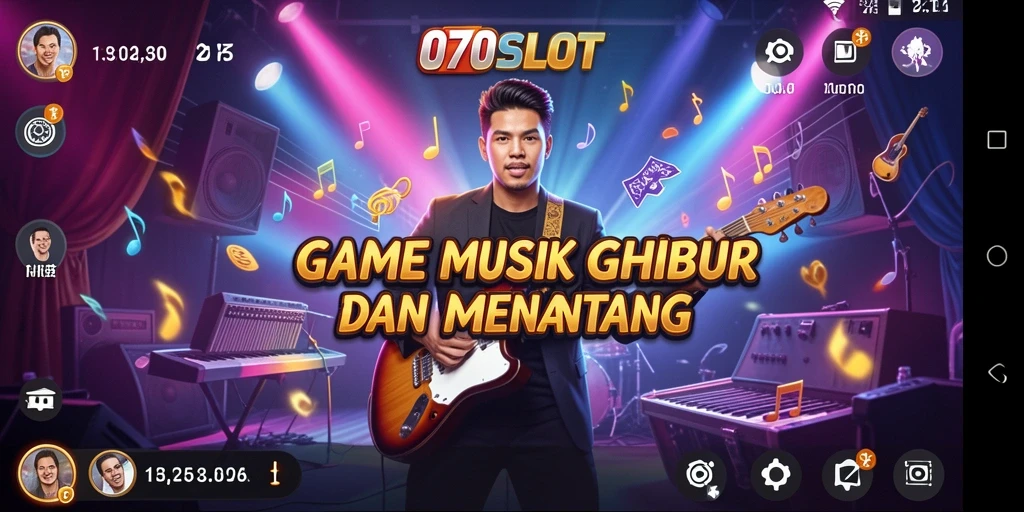 Tampilan gameplay 070SLOT dengan berbagai pilihan lagu yang menarik.