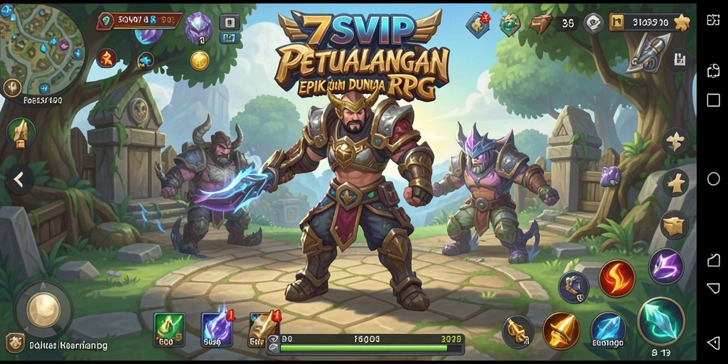 Tangkapan layar dari gameplay RPG penuh aksi di 7SVIP.