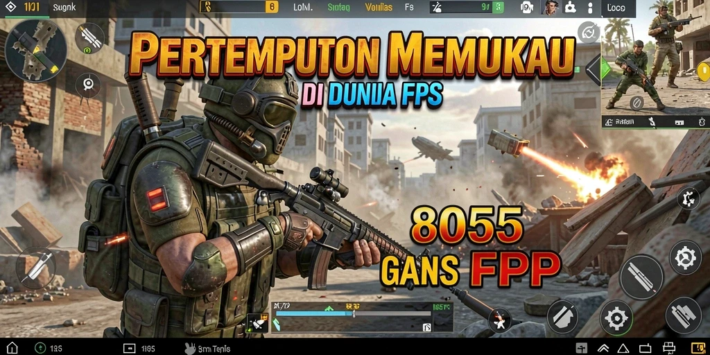 Tampilan menarik dari gameplay intens di 8055.