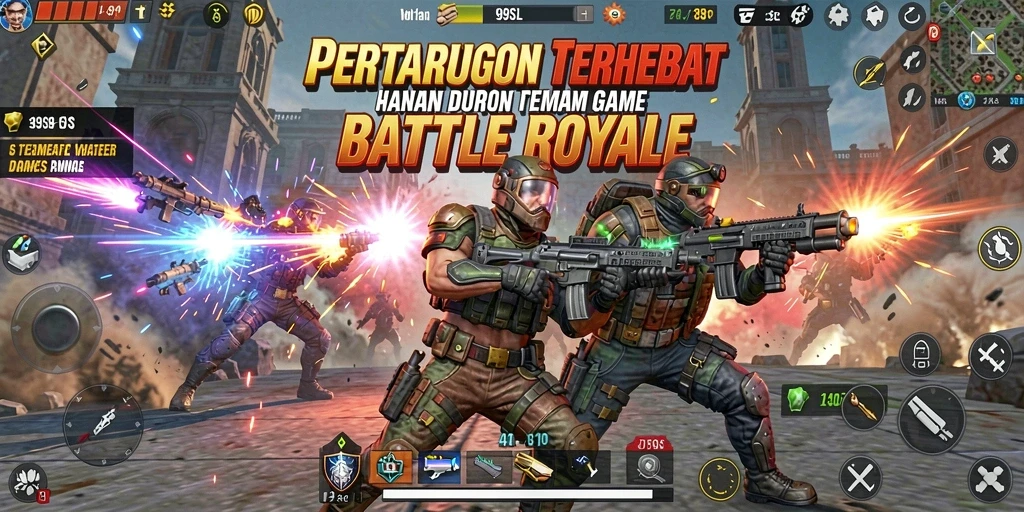 Tampilan luar biasa dari gameplay Battle Royale 99SL.