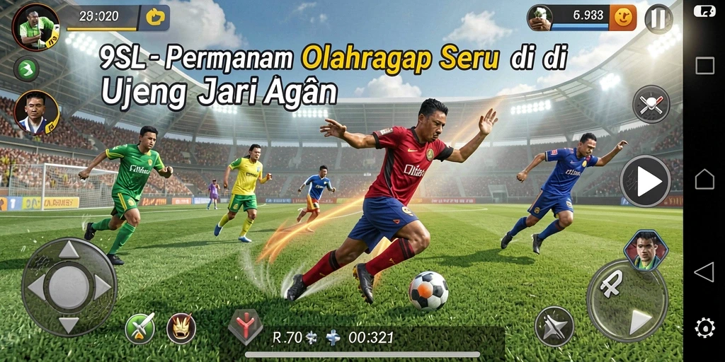Tampilan gameplay <strong>9SL</strong> yang penuh aksi dan kompetisi olahraga.