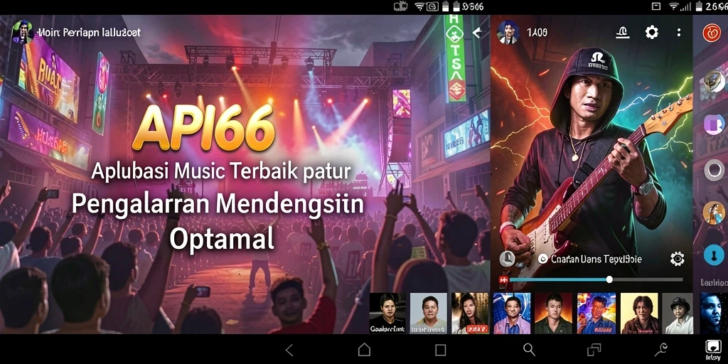 Tampilan menarik dari gameplay API66 saat mendengarkan musik.