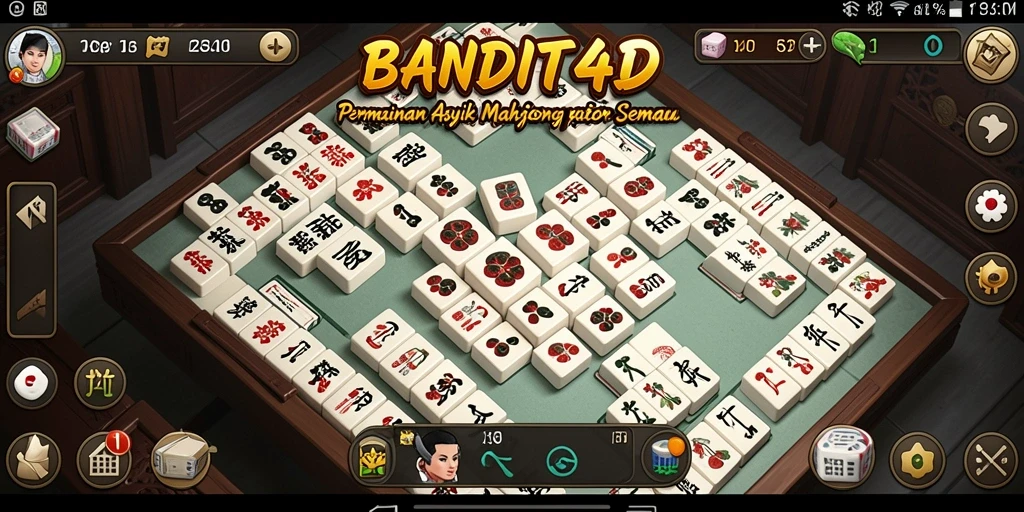 Tampilan gameplay BANDIT4D yang menampilkan tantangan Mahjong.
