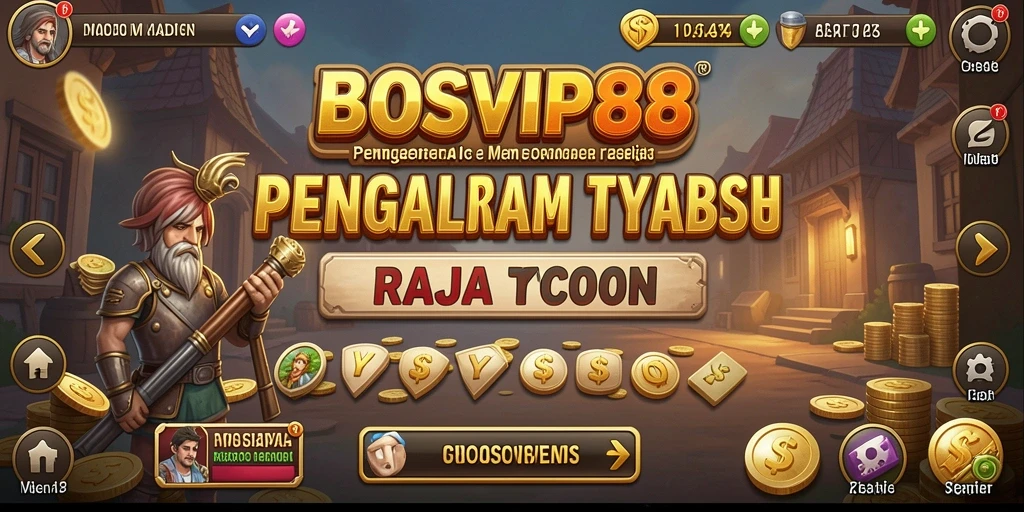 Screenshot utama menampilkan pengalaman gameplay tycoon yang mendebarkan.