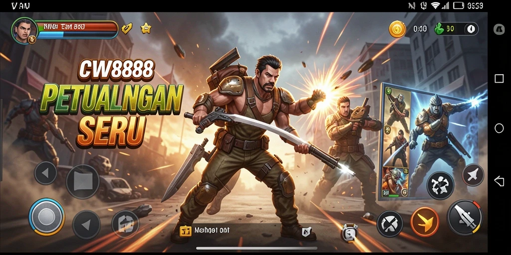 Tampilan gameplay menegangkan di CW8888 dalam aksi bertempur.