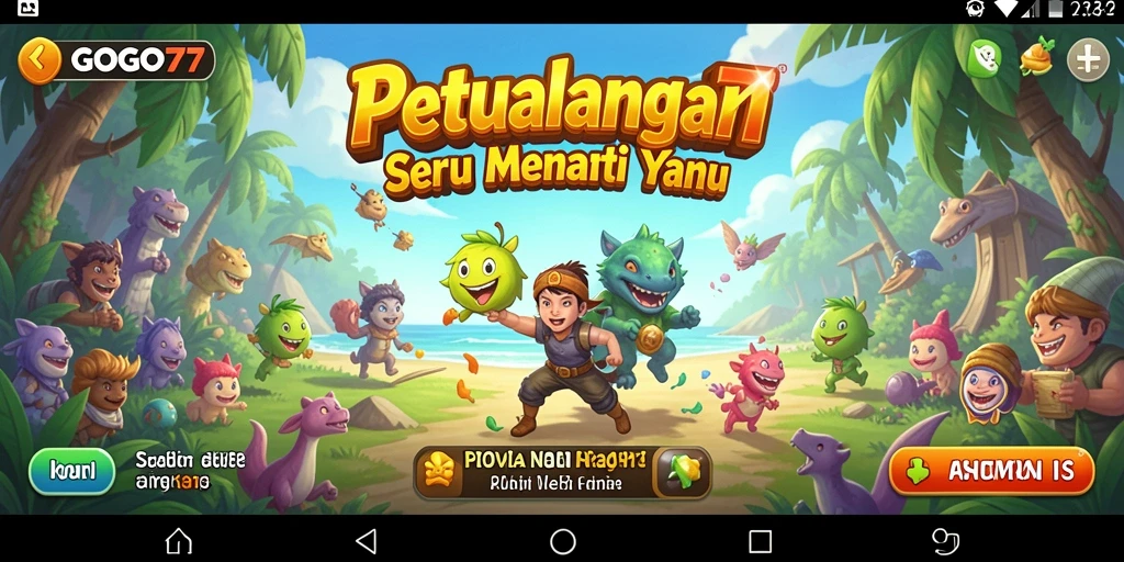 Screenshot GOGO77 menampilkan aksi petualangan yang mendebarkan.