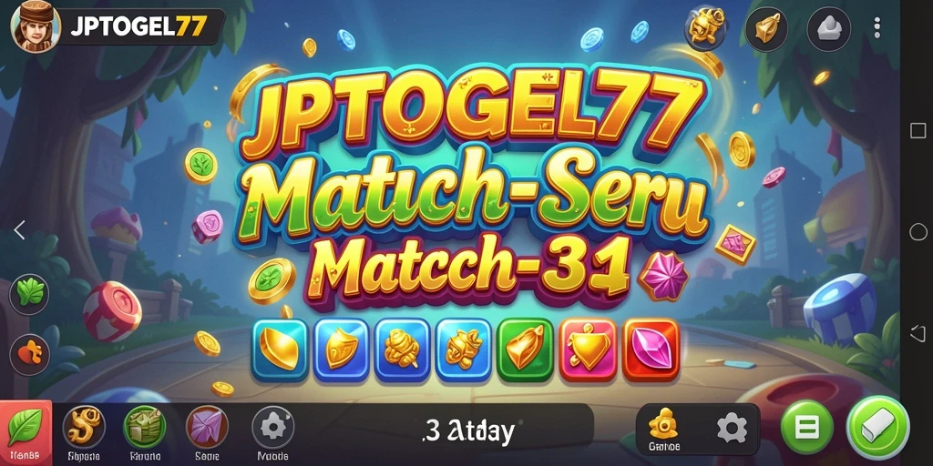 Tampilan gameplay seru di JPTOGEL77 dengan tantangan Match-3.