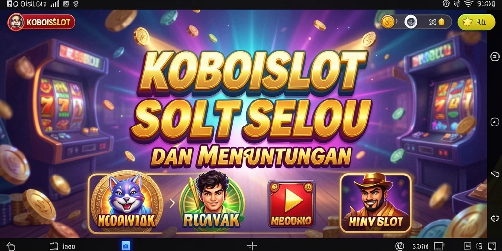 Tampilan gameplay menarik dari KOBOISLOT dengan berbagai slot.