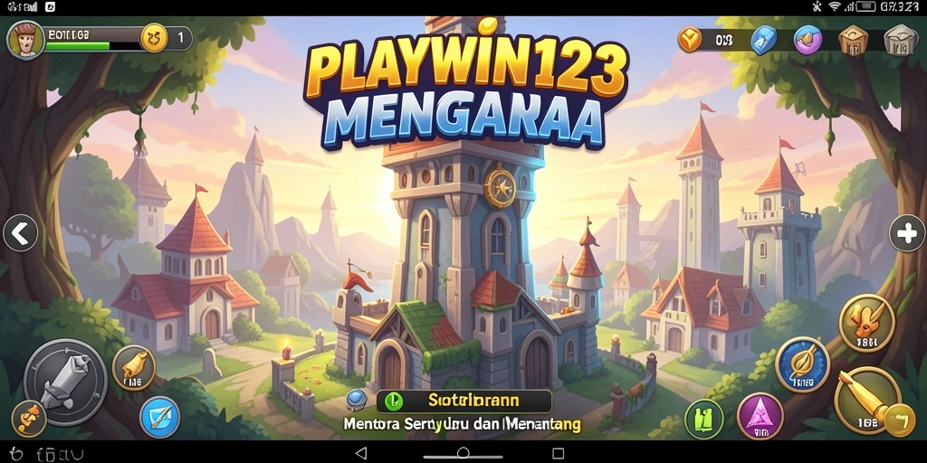 Tangkapan layar permainan PLAYWIN123 menampilkan aksi Tower Defense yang mendebarkan.