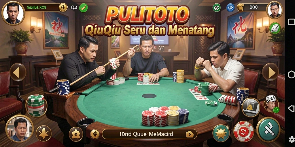Gameplay QiuQiu yang seru dan interaktif.