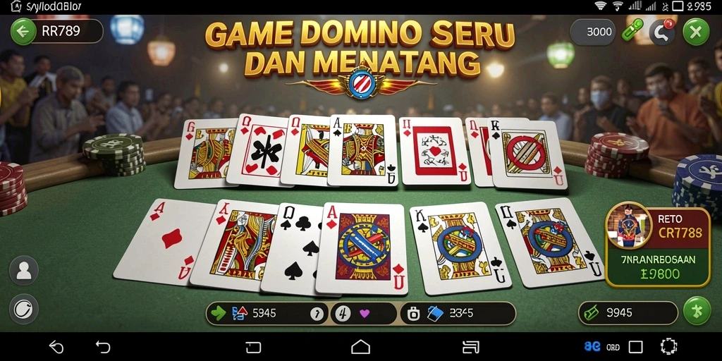 Tangkapan layar gameplay RR789 menampilkan aksi seru permainan Domino.