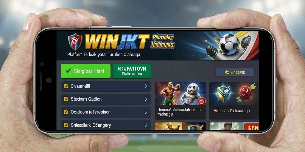 Screenshot gameplay WINJKT menampilkan antarmuka taruhan olahraga yang menarik.