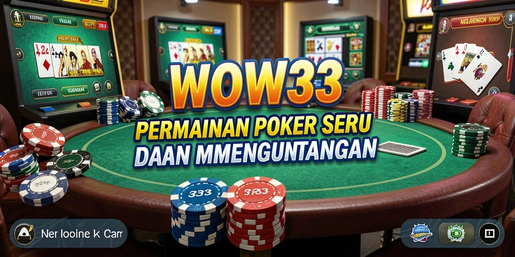 Screenshot gameplay Poker WOW33 menampilkan aksi seru permainan.